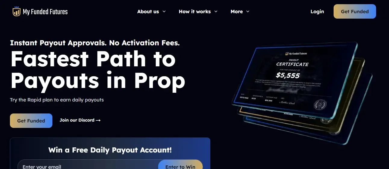 My Funded Futures homepage