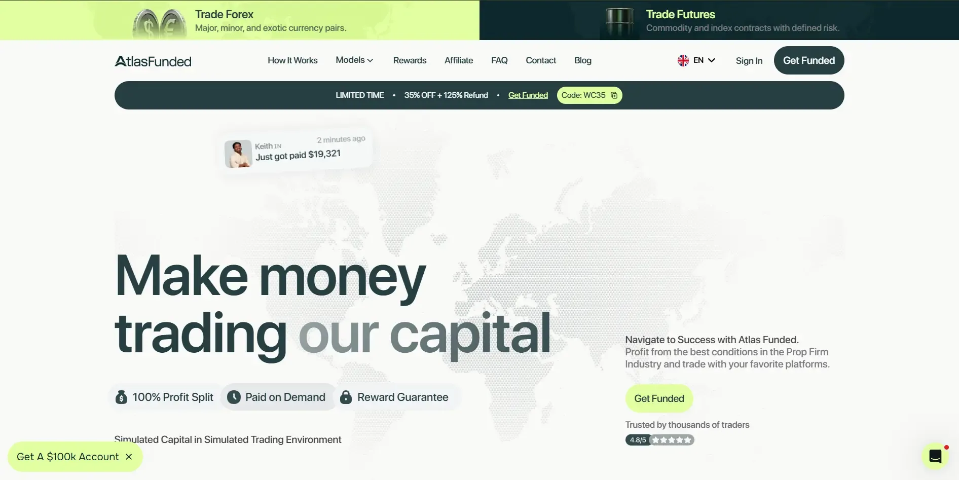 AtlasFunded — Best Overall